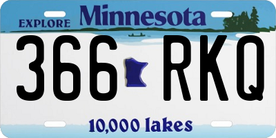 MN license plate 366RKQ