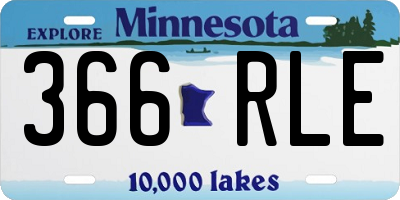 MN license plate 366RLE