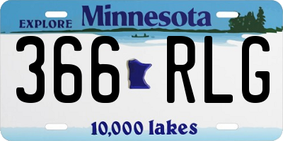 MN license plate 366RLG
