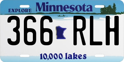 MN license plate 366RLH