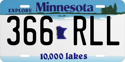 MN license plate 366RLL