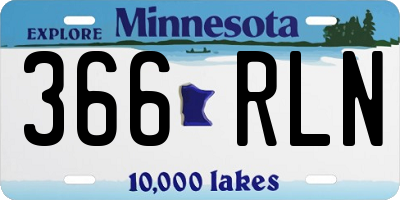 MN license plate 366RLN
