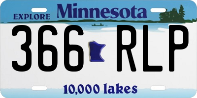 MN license plate 366RLP