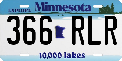MN license plate 366RLR