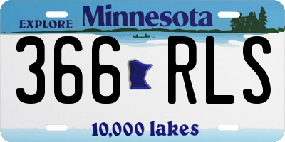 MN license plate 366RLS