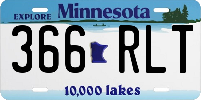 MN license plate 366RLT