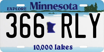 MN license plate 366RLY
