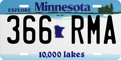 MN license plate 366RMA