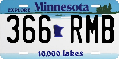 MN license plate 366RMB