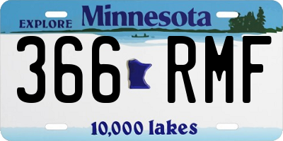 MN license plate 366RMF