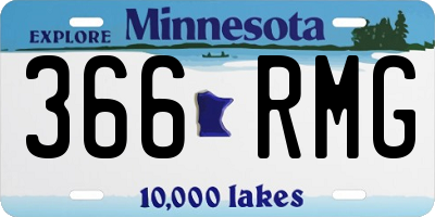 MN license plate 366RMG