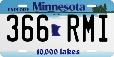 MN license plate 366RMI