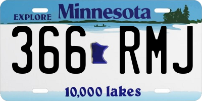 MN license plate 366RMJ
