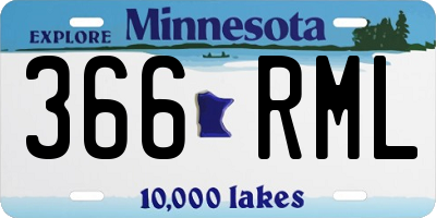 MN license plate 366RML