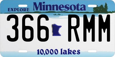 MN license plate 366RMM