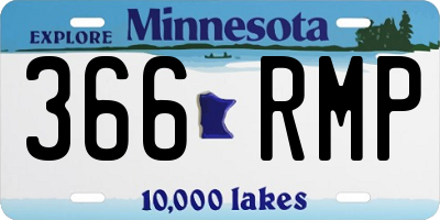 MN license plate 366RMP