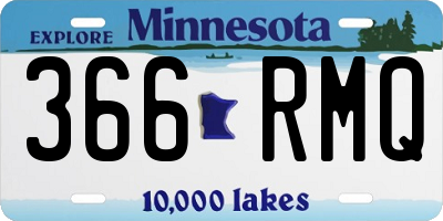 MN license plate 366RMQ