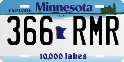 MN license plate 366RMR