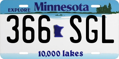 MN license plate 366SGL