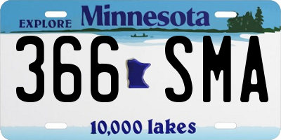 MN license plate 366SMA