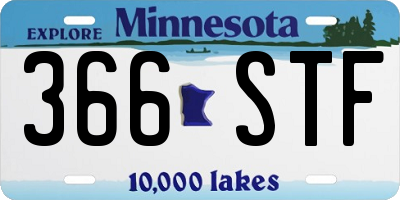 MN license plate 366STF