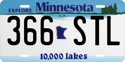 MN license plate 366STL