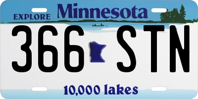 MN license plate 366STN
