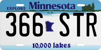 MN license plate 366STR
