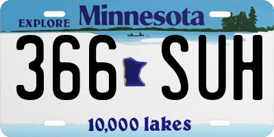 MN license plate 366SUH