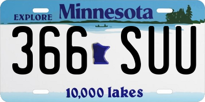 MN license plate 366SUU