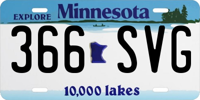 MN license plate 366SVG