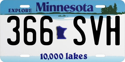 MN license plate 366SVH