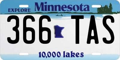 MN license plate 366TAS