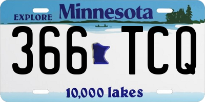 MN license plate 366TCQ