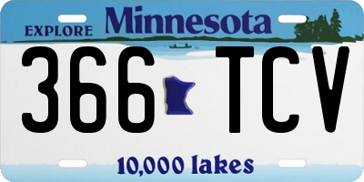MN license plate 366TCV