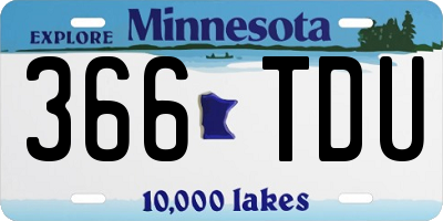 MN license plate 366TDU