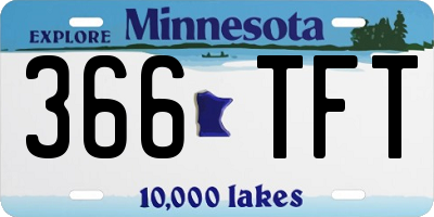 MN license plate 366TFT