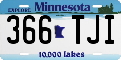 MN license plate 366TJI