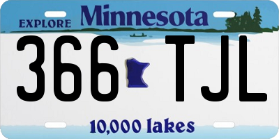 MN license plate 366TJL