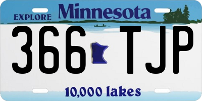 MN license plate 366TJP