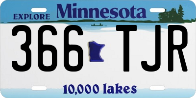 MN license plate 366TJR