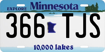 MN license plate 366TJS