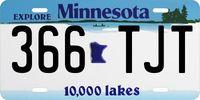MN license plate 366TJT