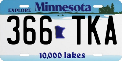MN license plate 366TKA