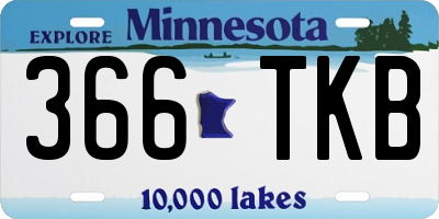 MN license plate 366TKB