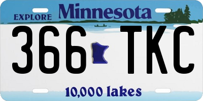MN license plate 366TKC