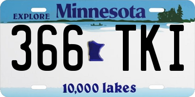 MN license plate 366TKI