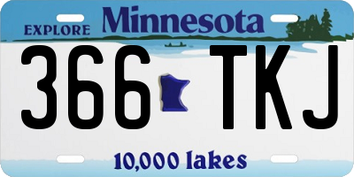 MN license plate 366TKJ