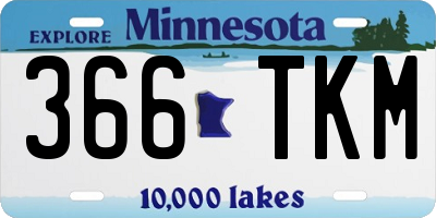 MN license plate 366TKM