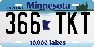MN license plate 366TKT